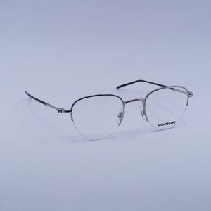 Montblanc MB0129O 001 Eyeglasses Silver 49mm Geometric Frame